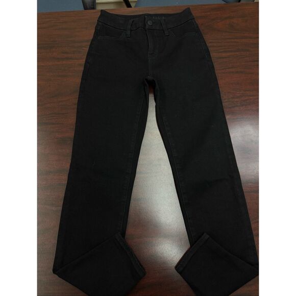 NWT American Eagle Black Dream Stretch Curvy High-Rise Jeggings Size 00 - Picture 1 of 9